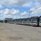 Ônibus da São João amanhecem nas garagens neste sábado, 23