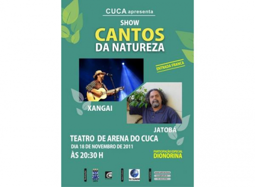 Show Cantos da Natureza com Jatobá, Xangai e Dionorina nesta sexta, no Cuca