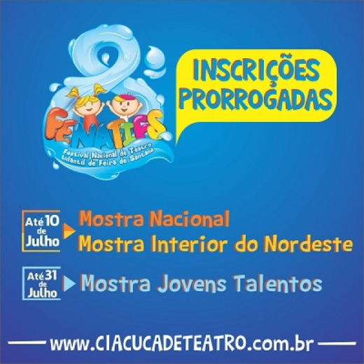 Prorrogadas inscrições para o 8º Fenatifs