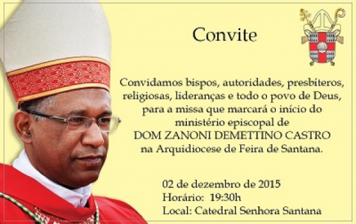 Dom Zanoni assume arquidiocese de Feira de Santana