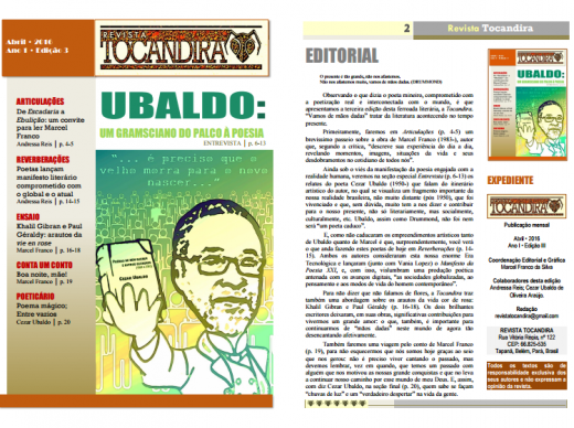 Cezar Ubaldo ganha destaque na revista Tocandira