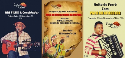 O que acontece na Cidade a Cultura