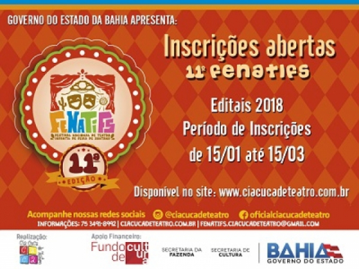 Inscrições abertas - 11a Edição do Fenatifs  