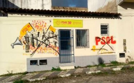 PSOL denuncia vandalismo contra sua sede